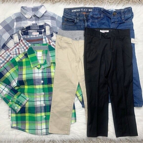 OshKosh B'gosh Other - 4T Kids Boy Long Sleeves Button Down Shirt & Pants Set